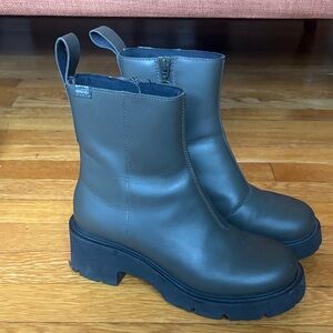 Camper Olive Combat Boots with Black Soles